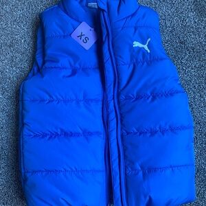 Puma Kids Blue Puffer Vest